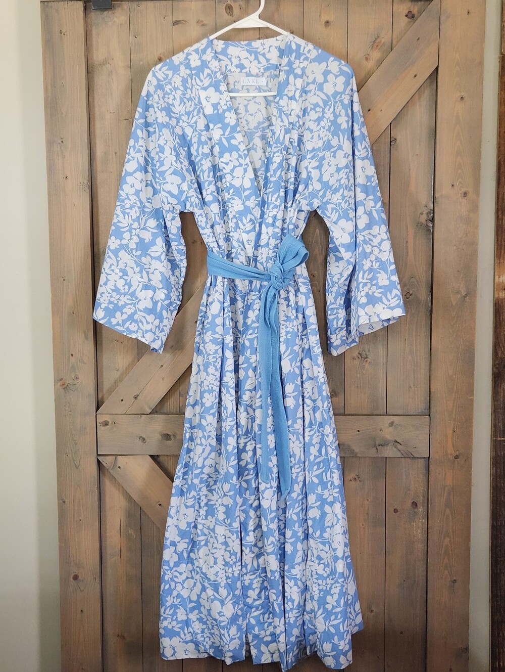 Lake Cotton Floral Robe Lounge Wear Size Medium